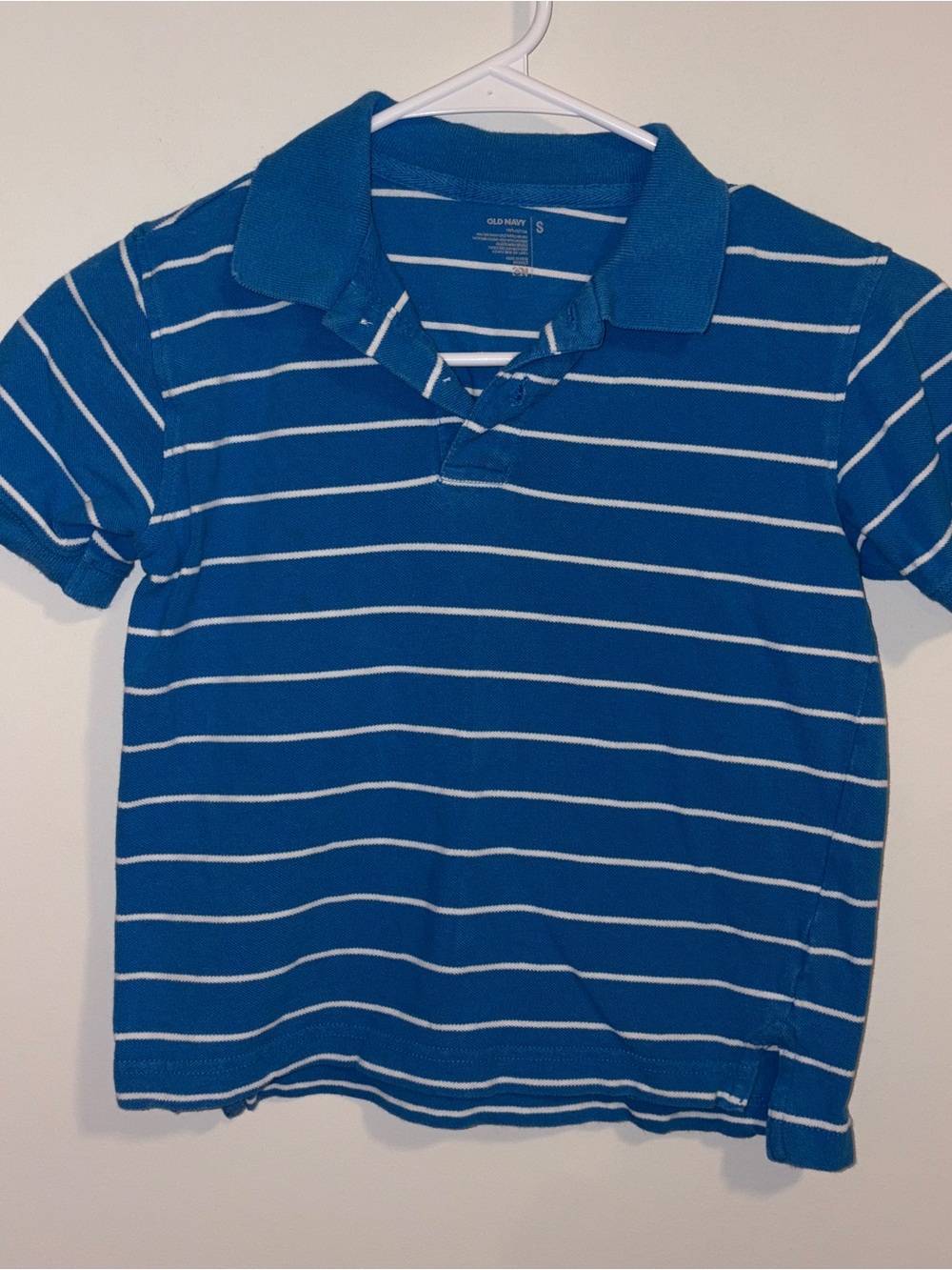 Boy’s Old Navy Blue Striped Polo Shirt S